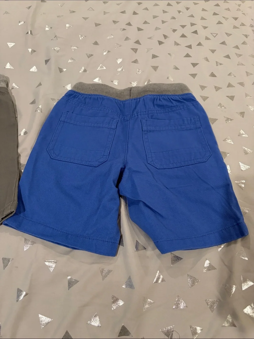 Set of 2 Kids Elastic-Waist Casual Shorts - Gray & Blue